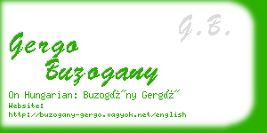 gergo buzogany business card